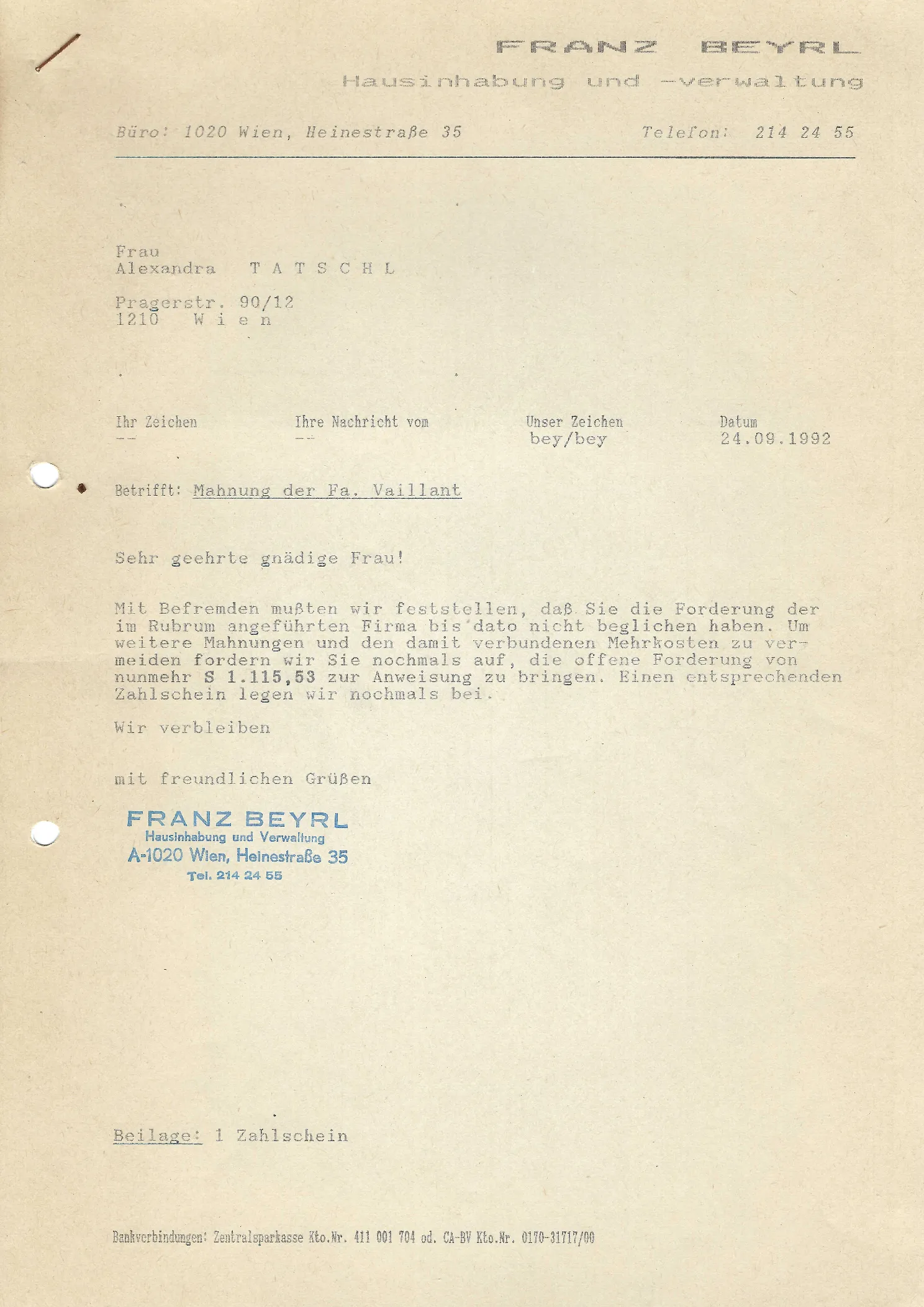 Communication Letter 1